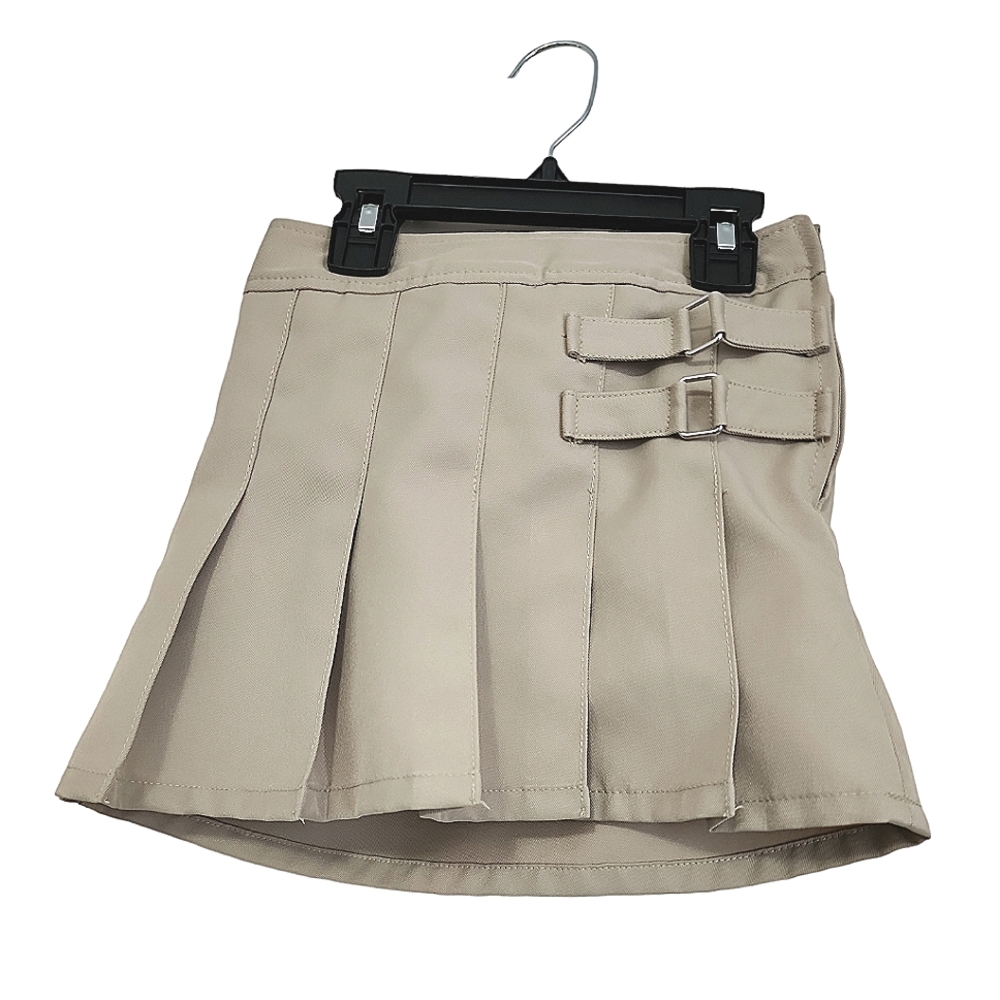 Little Girl's Pleated French Toast Khaki Pull-on Uniform Skort Size 4